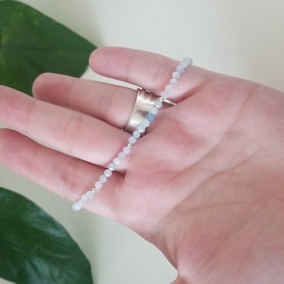 π 2 for $55 NWT Aquamarine & Sterling Silver Bracelet, March Birthstone Jewelry - Picture 7 of 11